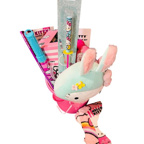 Hello Kitty rainbow world preschool throw 40 x 50 Super cute and adorable Easter - Picture 2 of 6